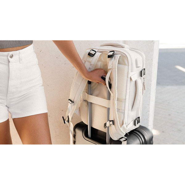 Numada Lässiger Rucksack B40 Beige 20 L wasserfest - Mode & Accessoires