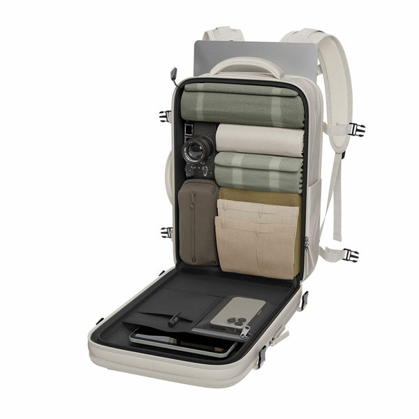 Numada Lässiger Rucksack B40 Beige 20 L wasserfest - Mode & Accessoires