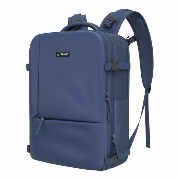 Numada Lässiger Rucksack Blau Wasserfest 20L USB-Anschluss - Mode & Accessoires