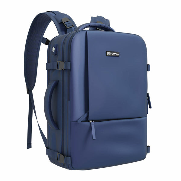 Numada Lässiger Rucksack Blau Wasserfest 20L USB-Anschluss - Mode & Accessoires