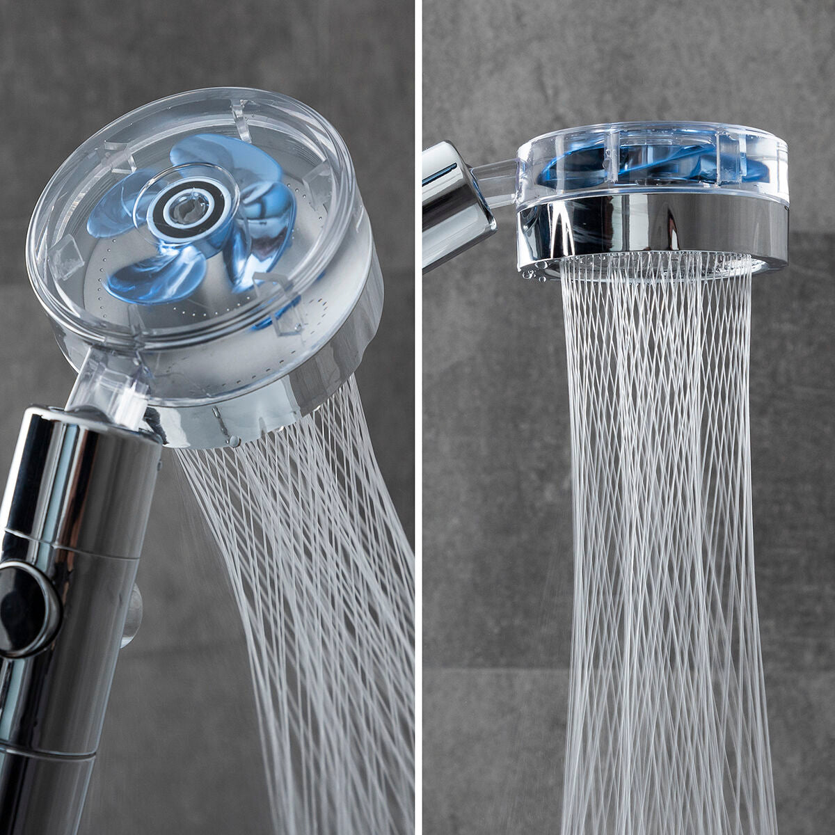 Öko-Dusche Heliwer mit Druckpropeller und Reinigungsfilter