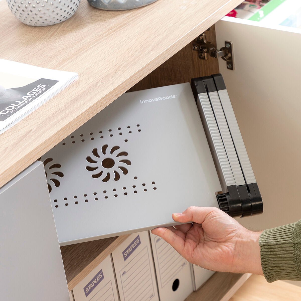 Omnible Einstellbarer Laptop-Tisch Innovagoods