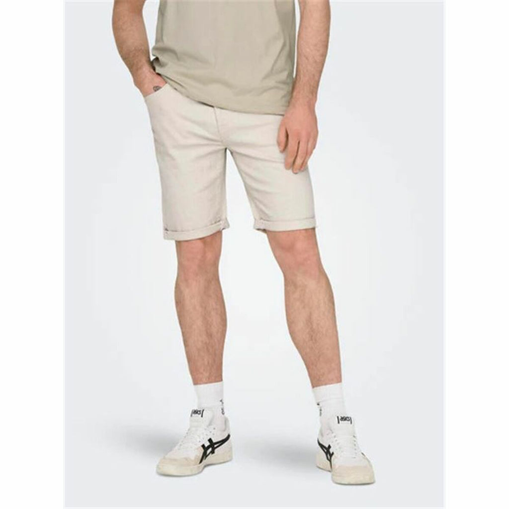Only & Sons Herren Shorts – Beigefarben Stylisch Und Komfortabel