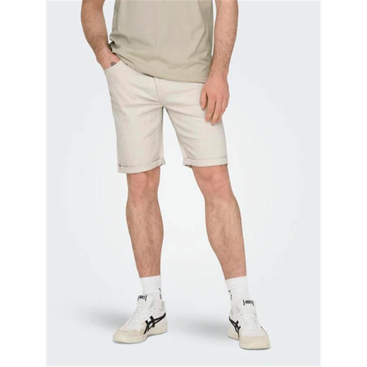 Only & Sons Herren Shorts – Beigefarben Stylisch Und Komfortabel