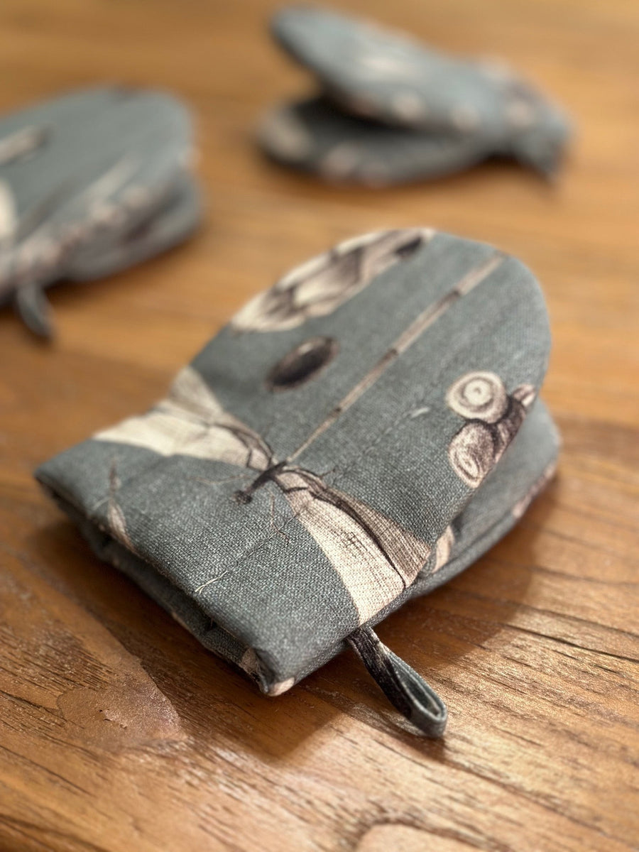 Ofenhandschuh mit doppelter Wollfüllung – Seeds Aqua