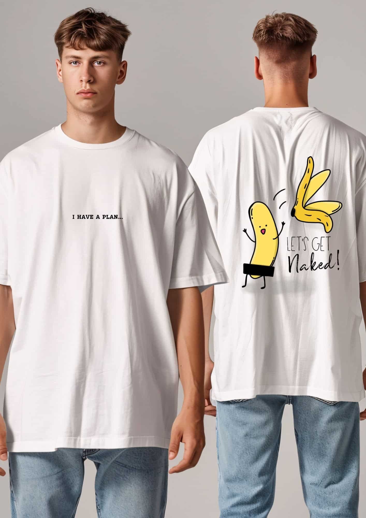 Oversize-T-Shirt „Let's Get Naked“ – Produktansicht 2