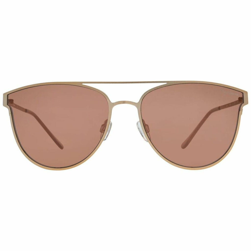 Pepe Jeans graue Herrensonnenbrille mit goldfarbenem Rahmen und pinken Linsen