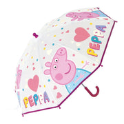 Kinder-Regenschirm Peppa Pig Having Fun – Rosa, 80 cm