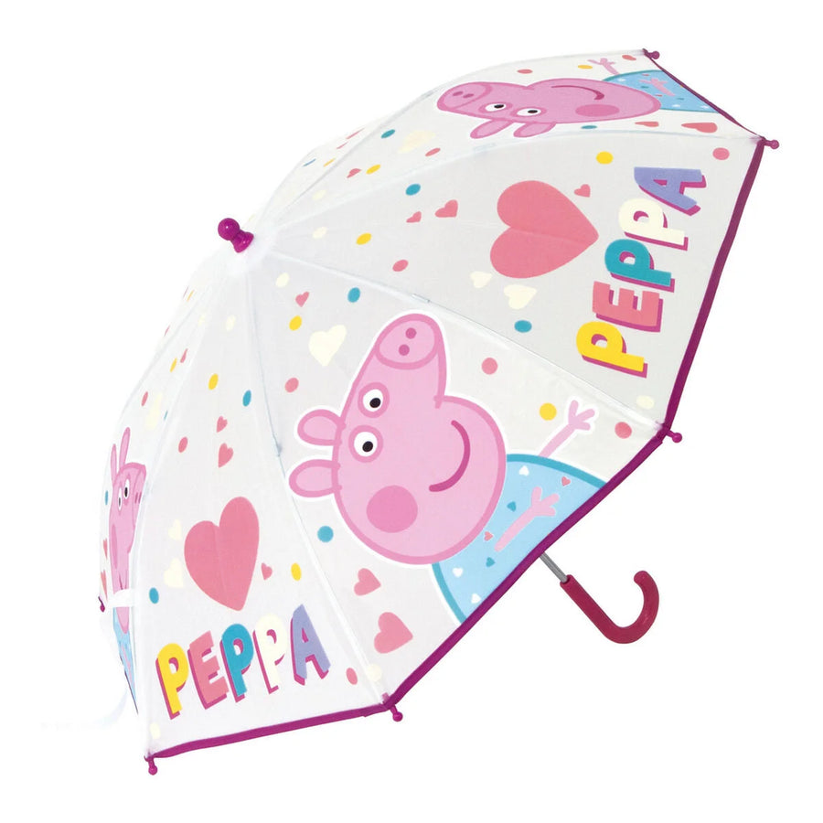 Kinder-Regenschirm Peppa Pig Having Fun – Rosa, 80 cm