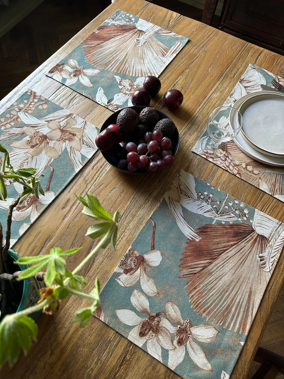Tischset 30x43cm, Leinen-Baumwoll-Mix – Terra Flora – Produktansicht 2