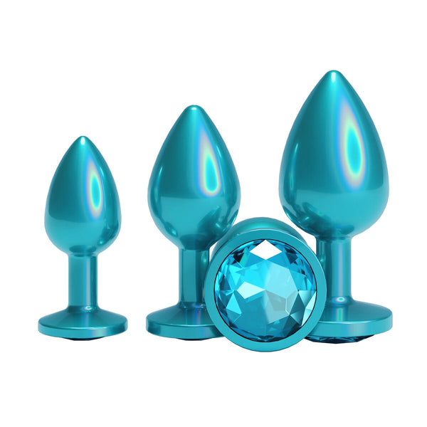 Plug Anal NS Novelties Rear Assets Blau 3 Stücke - Erotik Shop