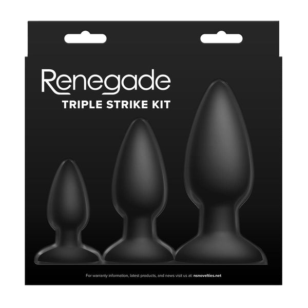 Plug Anal NS Novelties Renegade Schwarz 3 Stücke - Erotik Shop