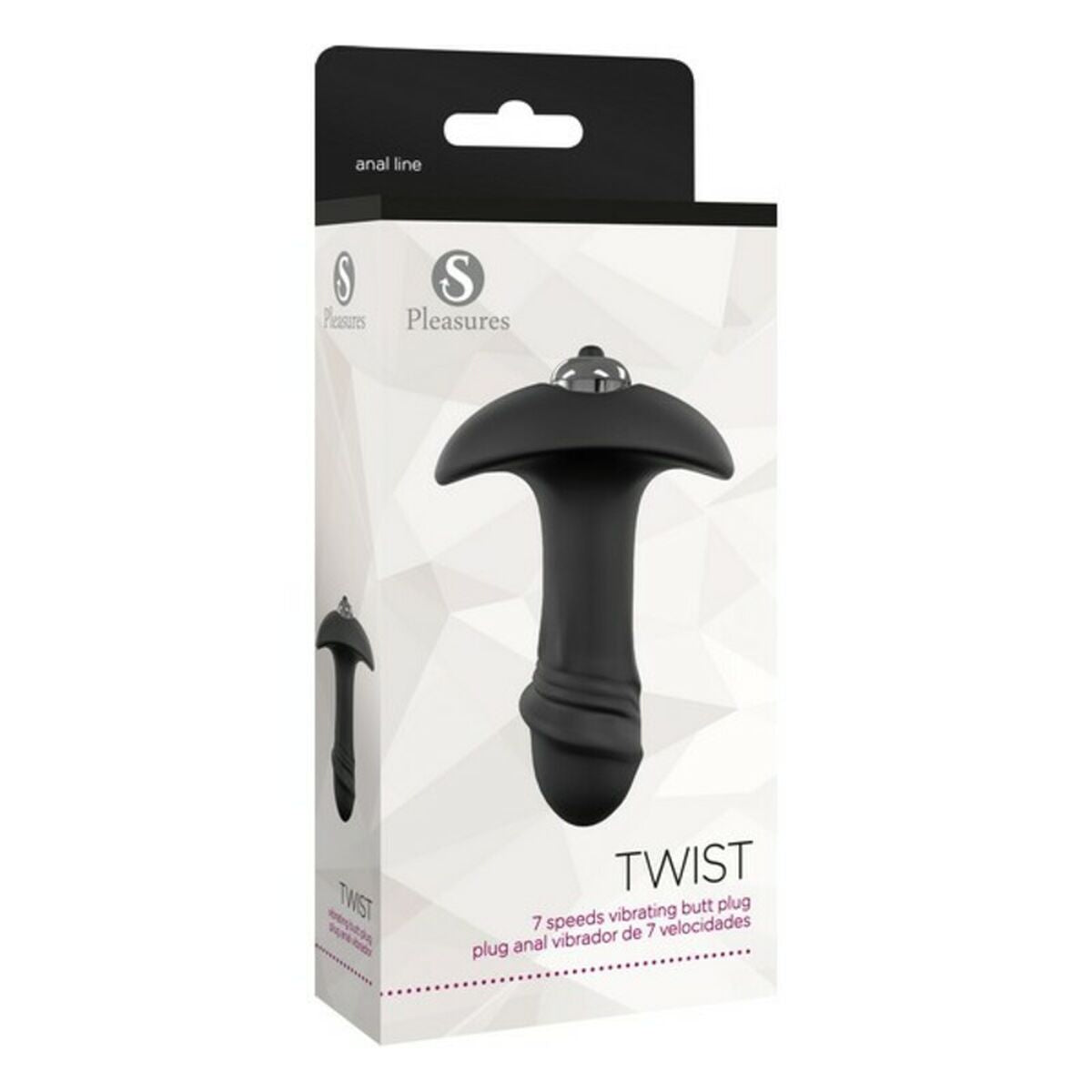Plug Anal S Pleasures Twist Schwarz Silberfarben