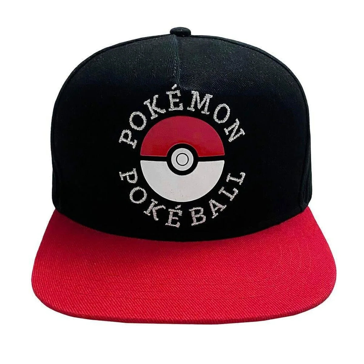 Pokémon Trainer Cap – Schwarz/Rot, 58 cm