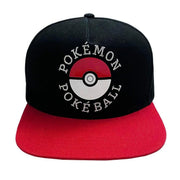 Pokémon Trainer Cap – Schwarz/Rot, 58 cm