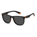 Polaroid Herren Sonnenbrille UV400 mit modischem Design und schwarzen orangefarbenen Gläsern