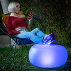 Pulight Aufblasbarer Hocker mit RGB LED Beleuchtung