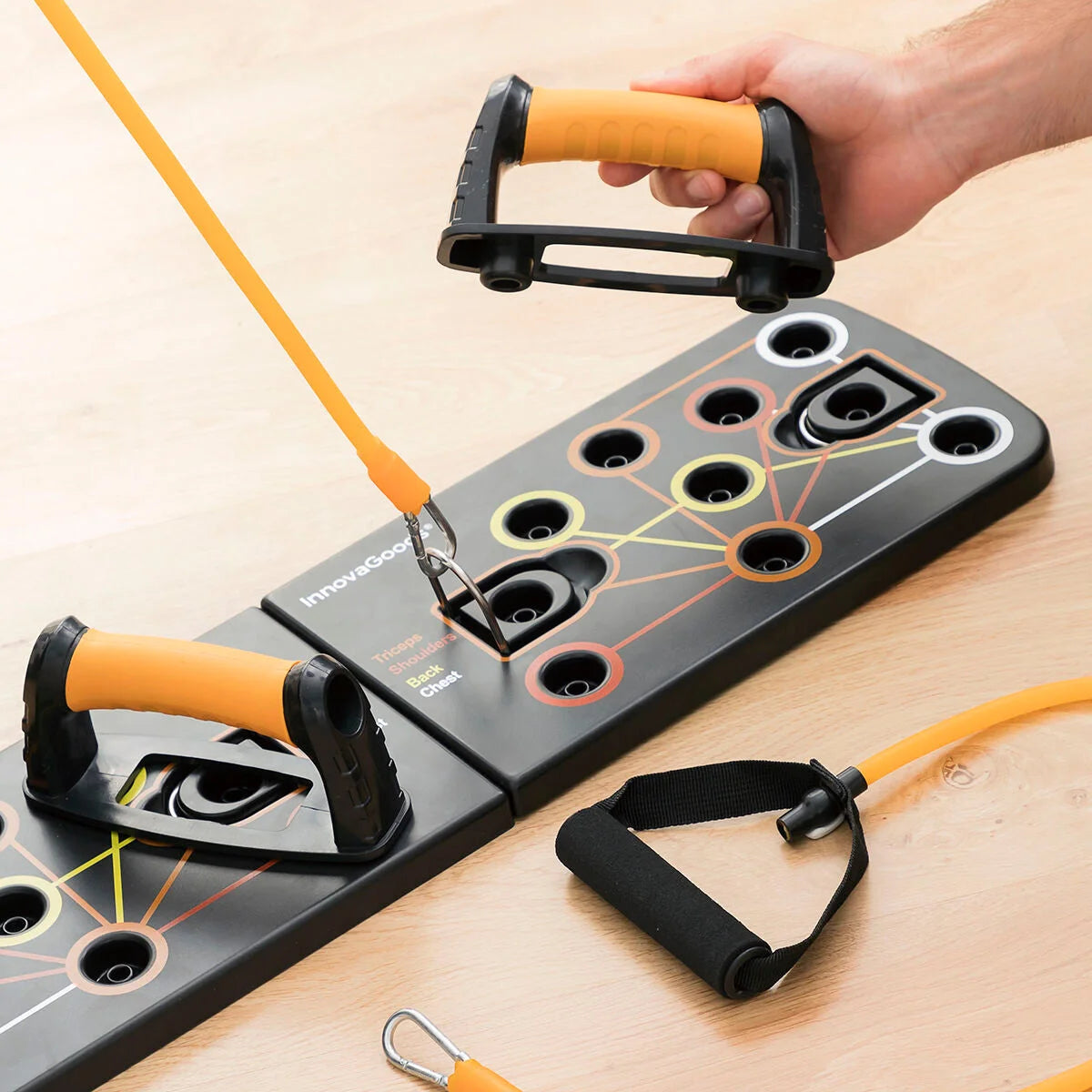 Liegestützbrett Pulsher mit Widerstandsbändern – Produktansicht 4