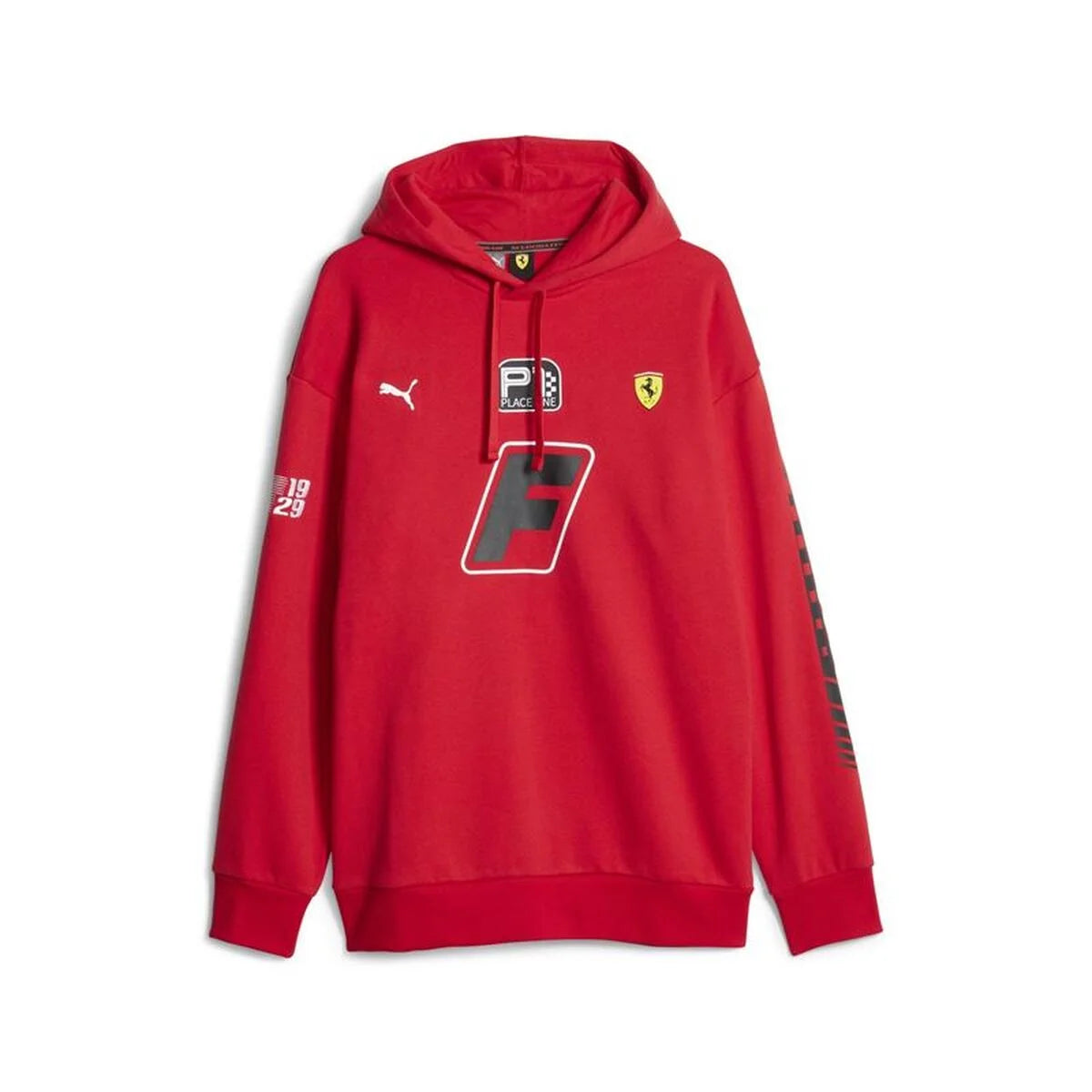 Roter Puma Ferrari Race Garage Herren-Hoodie von vorne