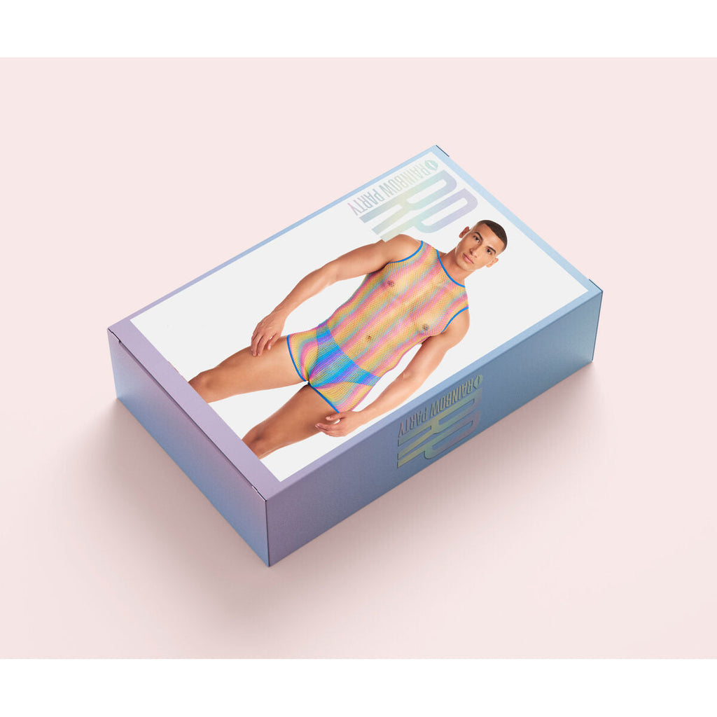 Rainbow Erotik Unterwäsche-Set S/M – Buntes Spandex Vergnügen - Shop