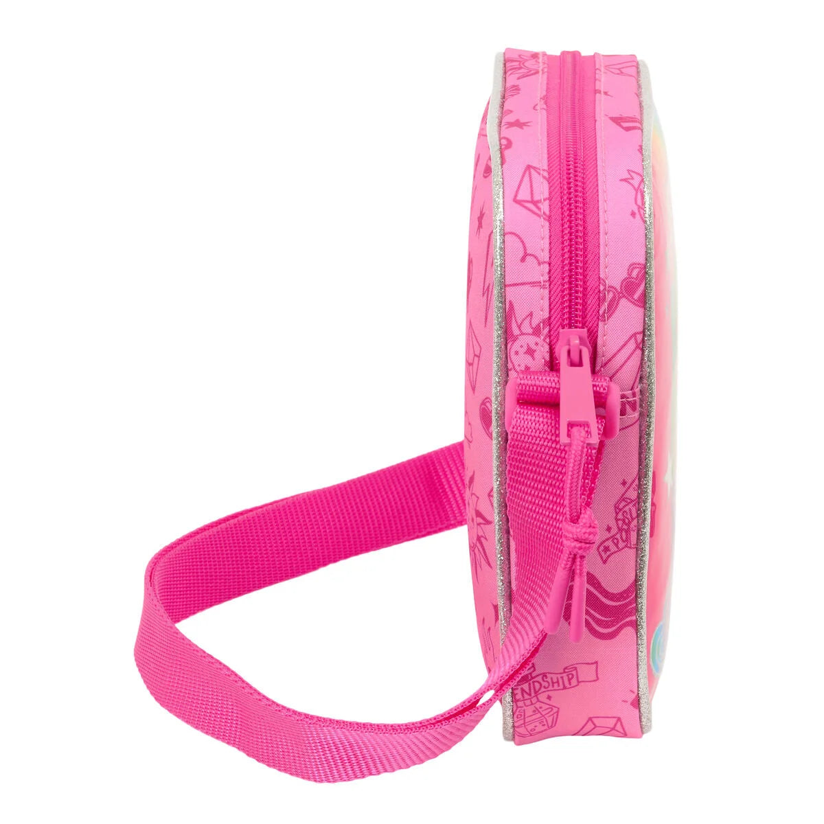 Rainbow High Shine Umhängetasche – 16 × 18 × 4 cm – Produktansicht 2