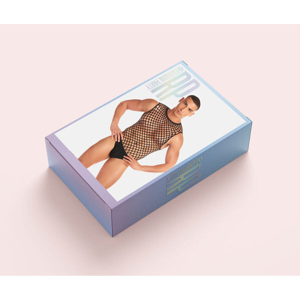 Rainbow Party Set Schwarz S/M aus Nylon-Spandex - Erotik Shop