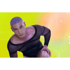 Rainbow Party Unterwäsche-Set Schwarz S/M aus Nylon - Erotik Shop