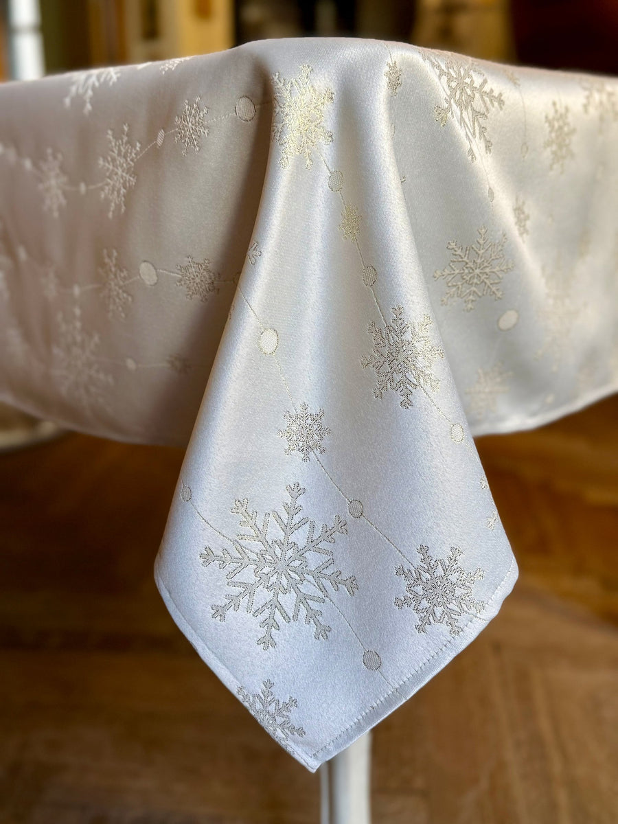 Rechteckige Tischdecke – Golden Snowfall