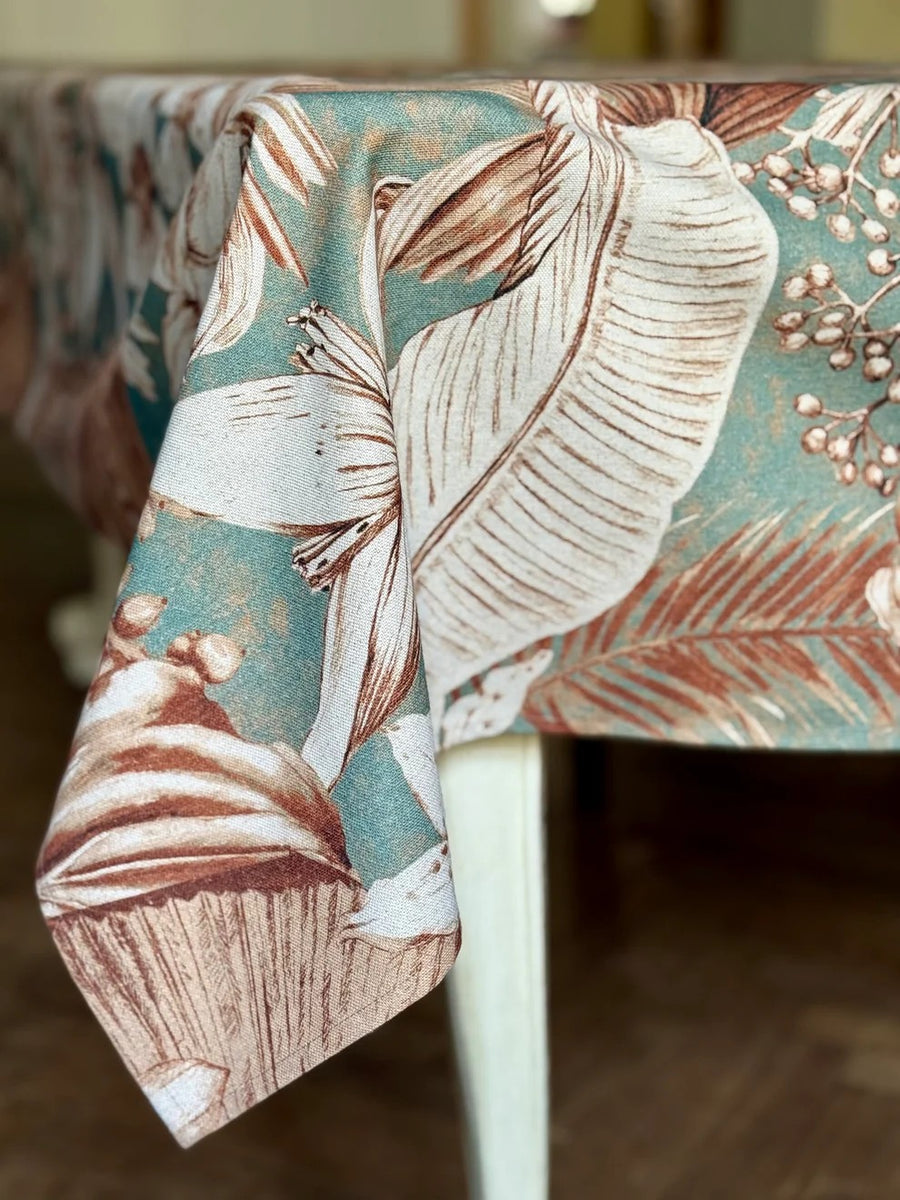 Rechteckige Tischdecke, Leinen-Baumwoll-Mix – Terra Flora