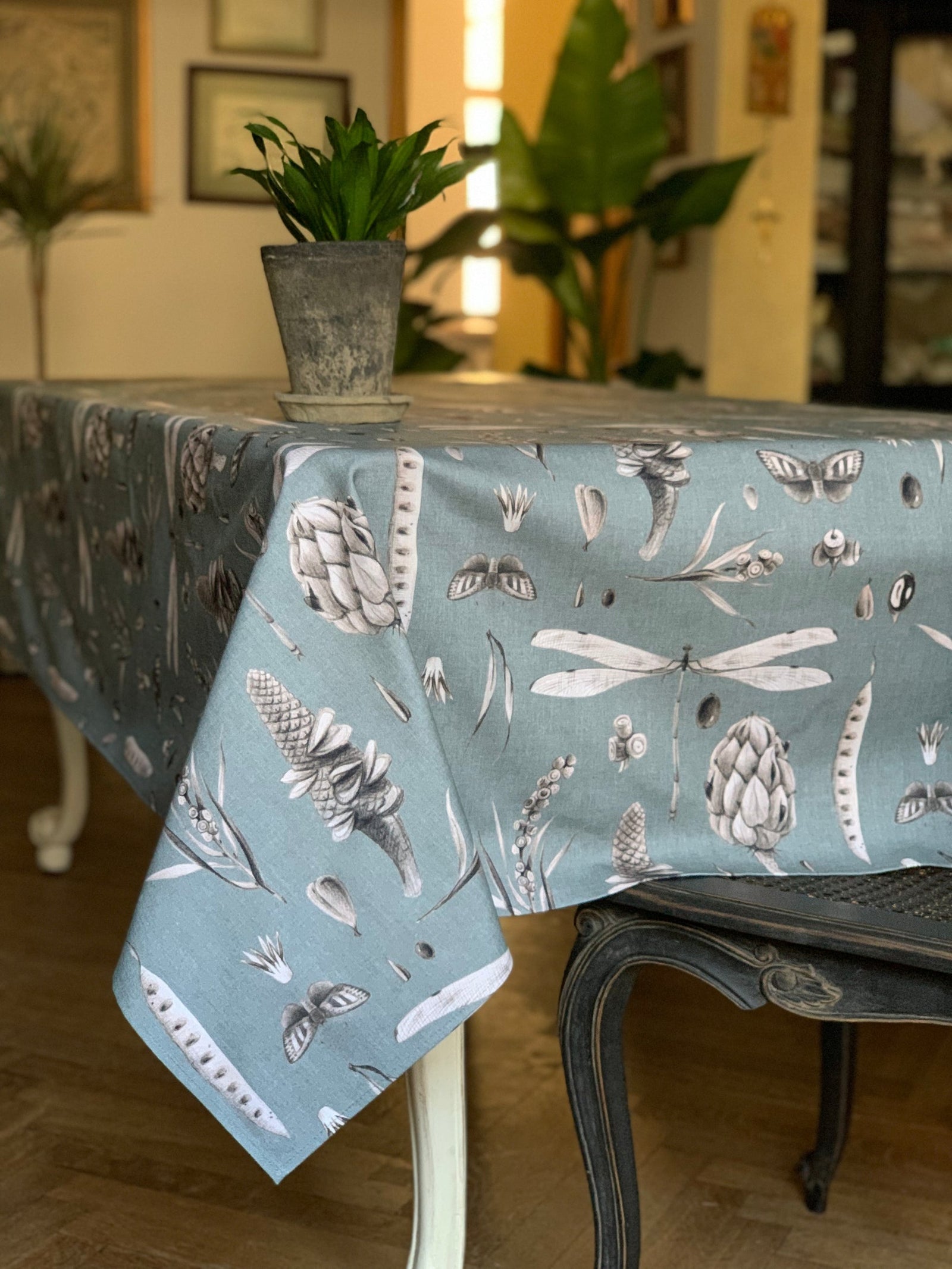 Rechteckige Tischdecke – Seeds Aqua