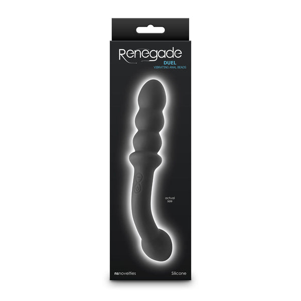 RENEGADE DUEL Dildo - Schwarz Silikon aufladbar - Erotik Shop