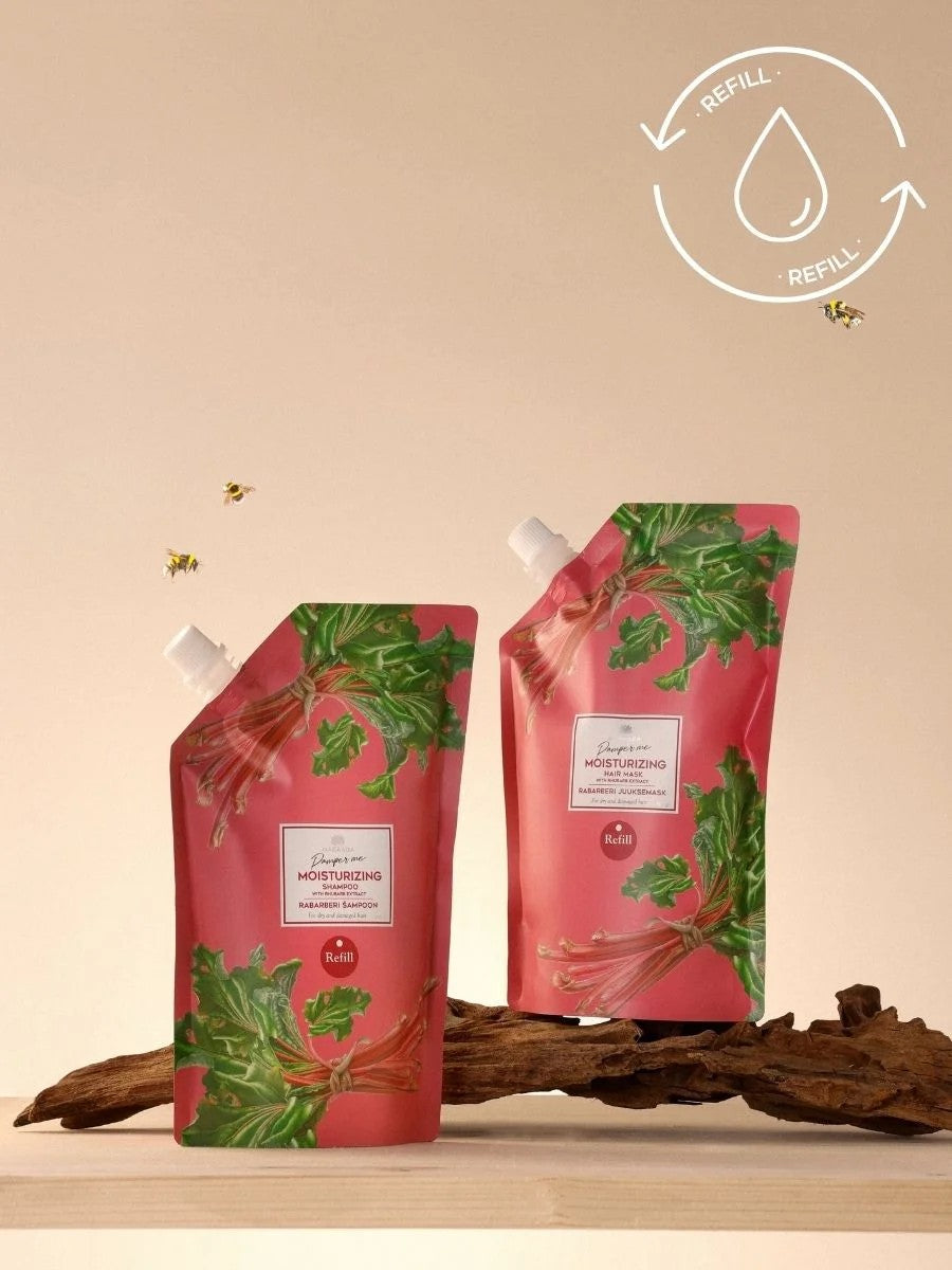 Nachfüllpackung für Rhabarber – Haarmaske mit Castor Öl – 500 ml – Produktansicht 3