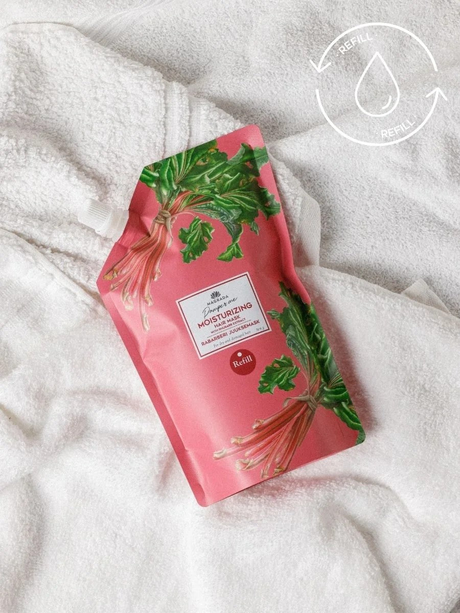 Nachfüllpackung für Rhabarber – Haarmaske mit Castor Öl – 500 ml