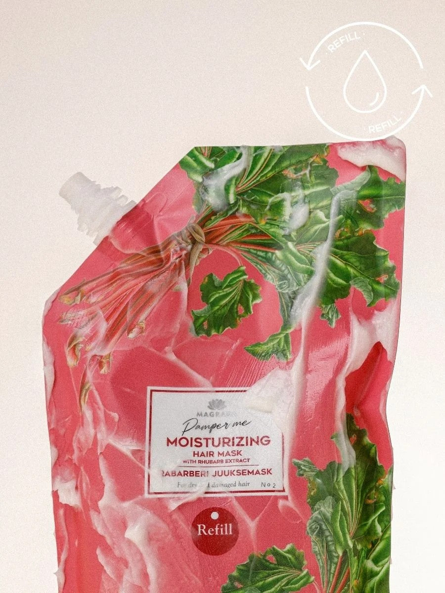 Nachfüllpackung für Rhabarber – Haarmaske mit Castor Öl – 500 ml – Produktansicht 2