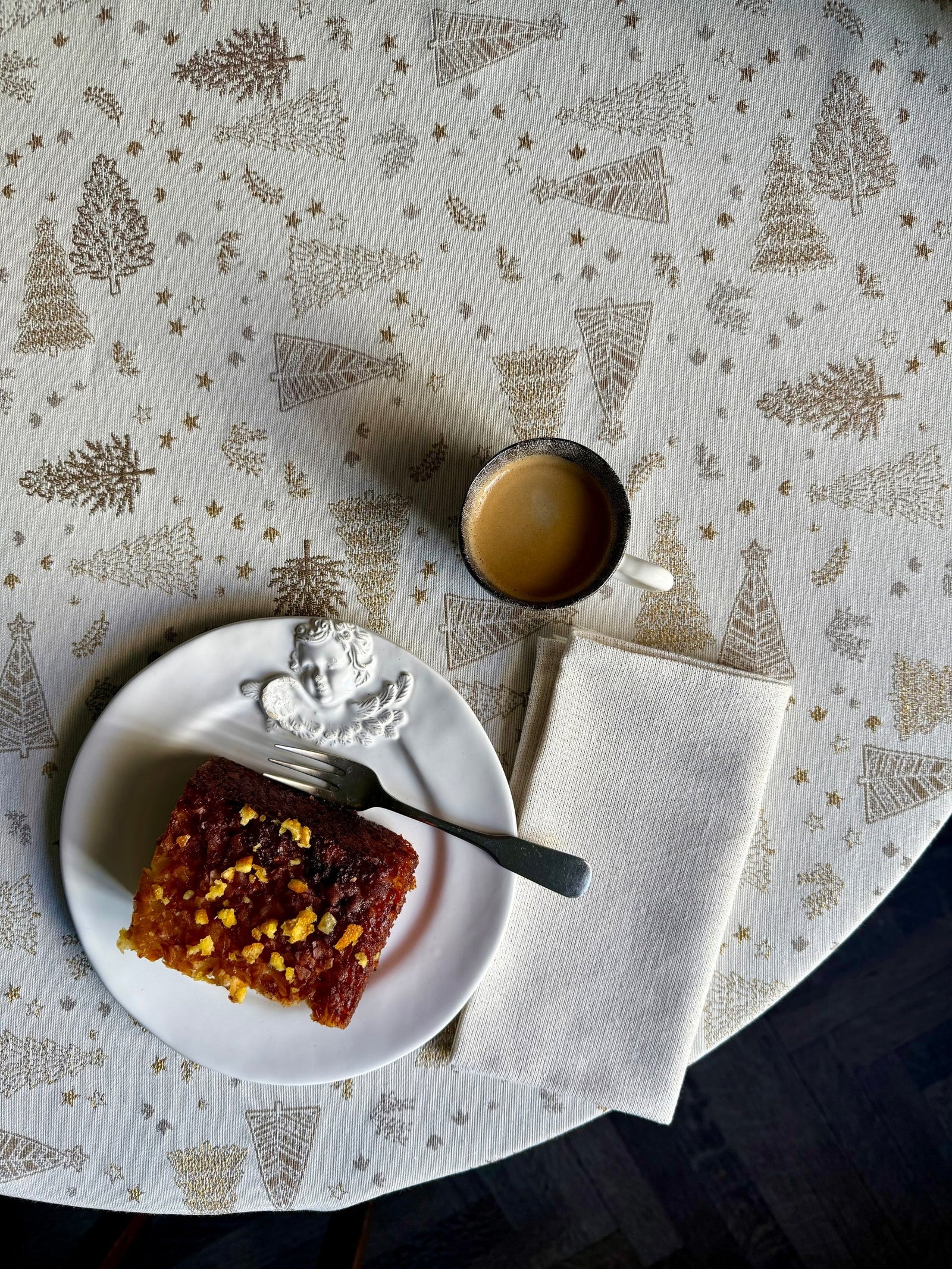 Runde Tischdecke – Golden Forest