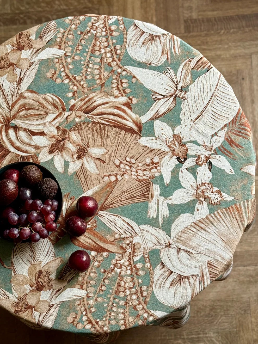 Runde Tischdecke, Leinen-Baumwoll-Mix – Terra Flora