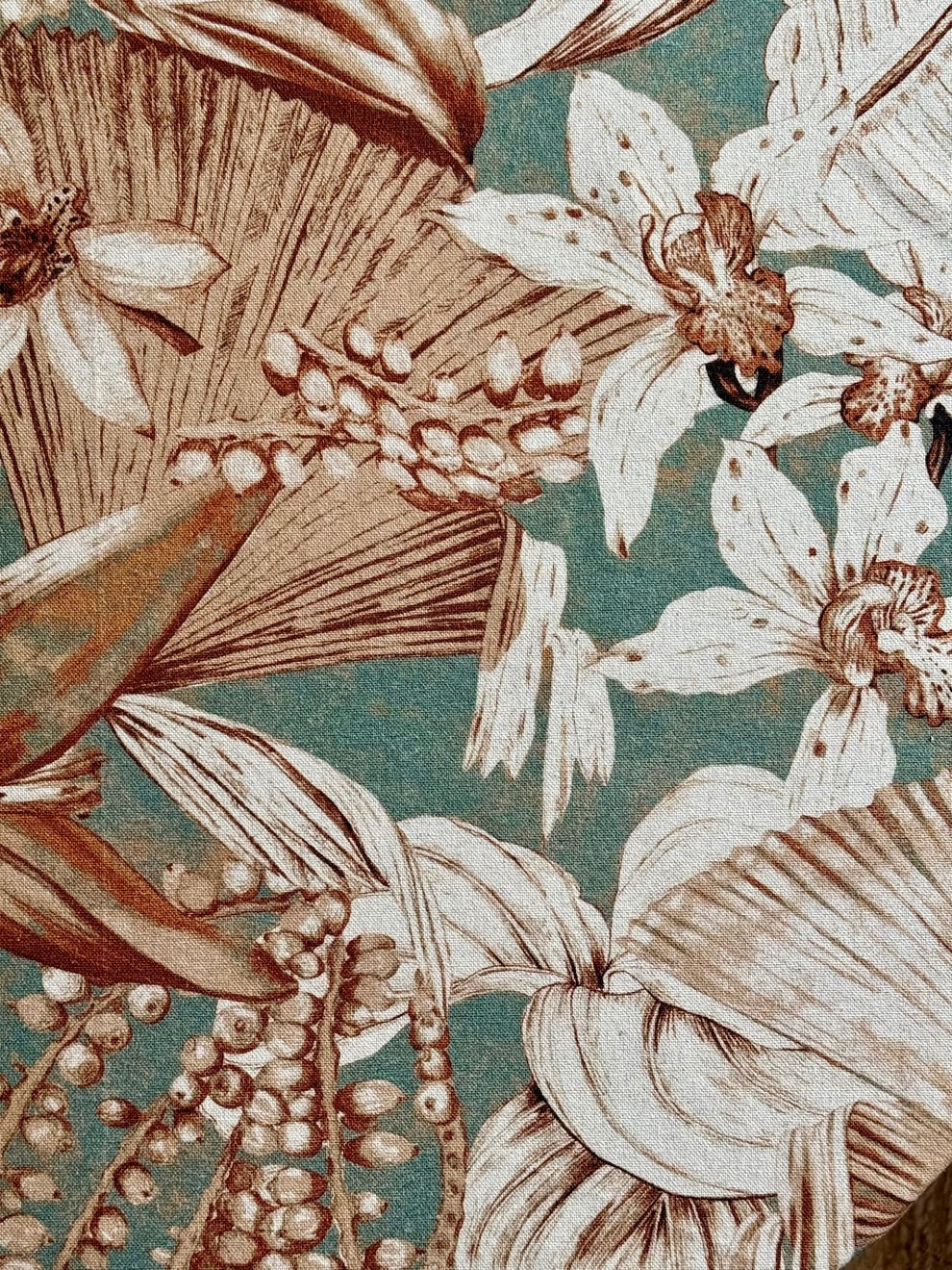 Runde Tischdecke, Leinen-Baumwoll-Mix – Terra Flora – Produktansicht 2
