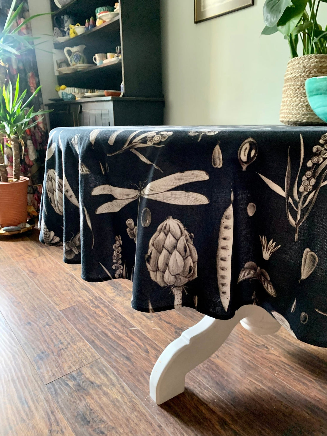 Runde Tischdecke – Seeds Carbon – Detailansicht 2