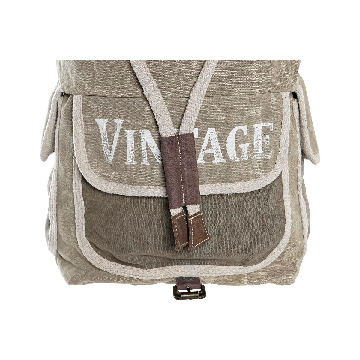 Rucksack DKD Home Decor Stern Vintage Grau Baumwolle