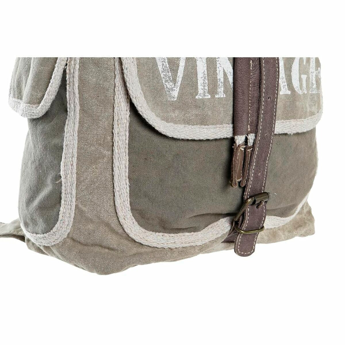 Rucksack DKD Home Decor Stern Vintage Grau Baumwolle