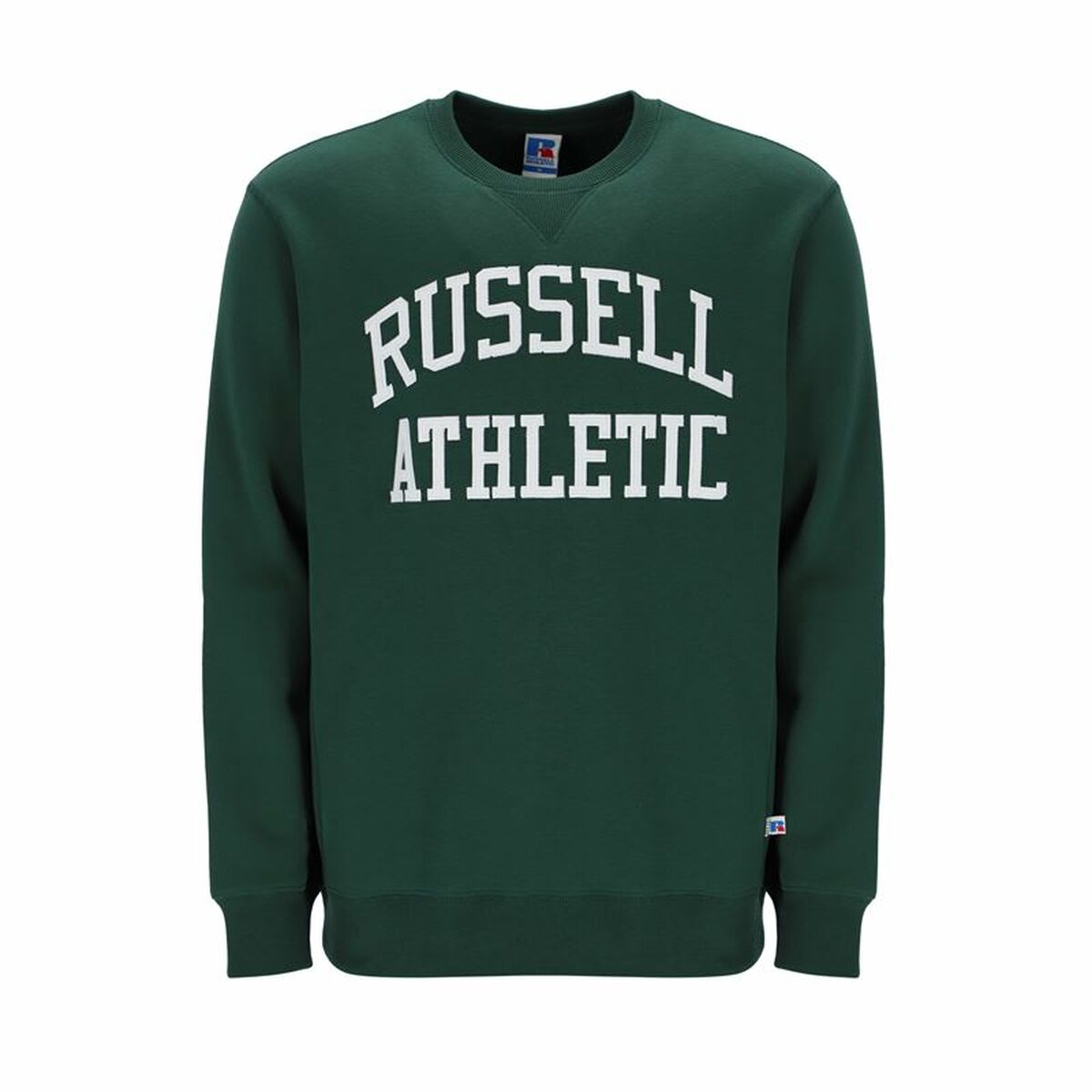 Grüner Russell Athletic Herren Sweater ohne Kapuze, ikonisch, Größe S