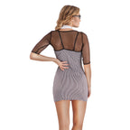 S Pleasures erotisches Kostüm Schwarz/Weiß Einheitsgröße - Erotik Shop