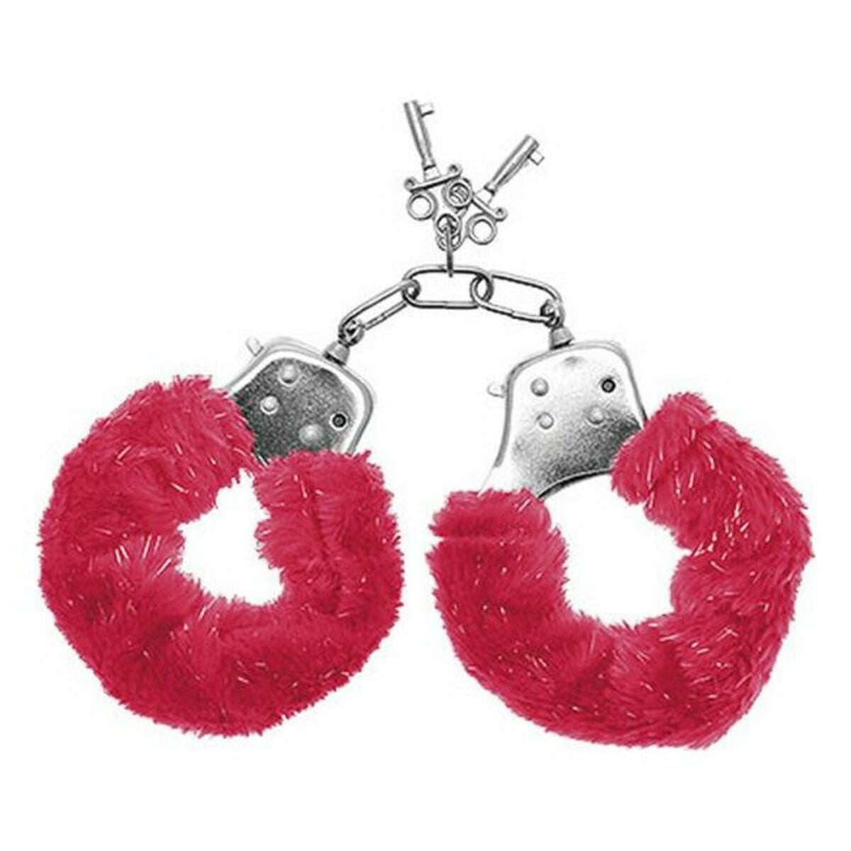 S Pleasures Handschellen Furry Rot – Erotische Spielzeuge