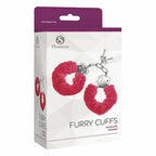 S Pleasures Handschellen Furry Rot – Erotische Spielzeuge