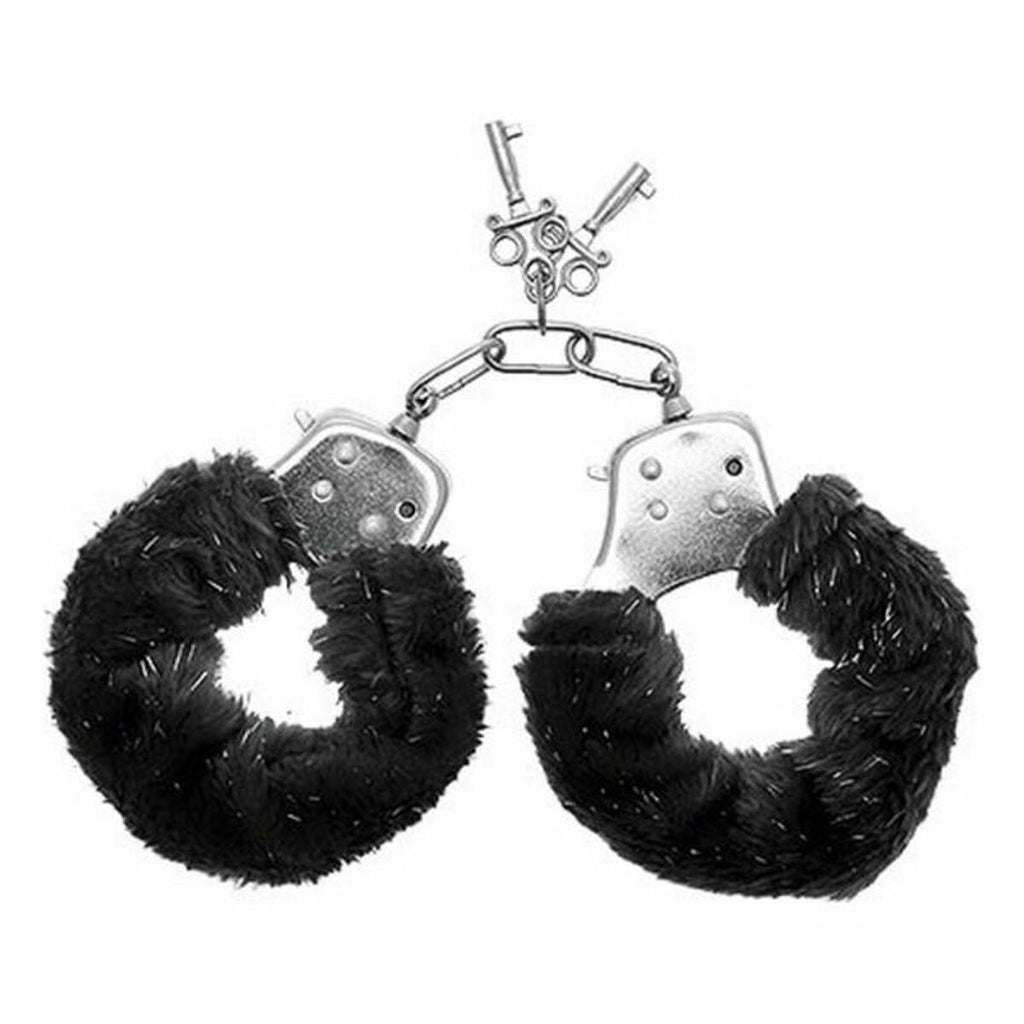 S Pleasures Handschellen Furry Schwarz – Erotisches Spielzeug