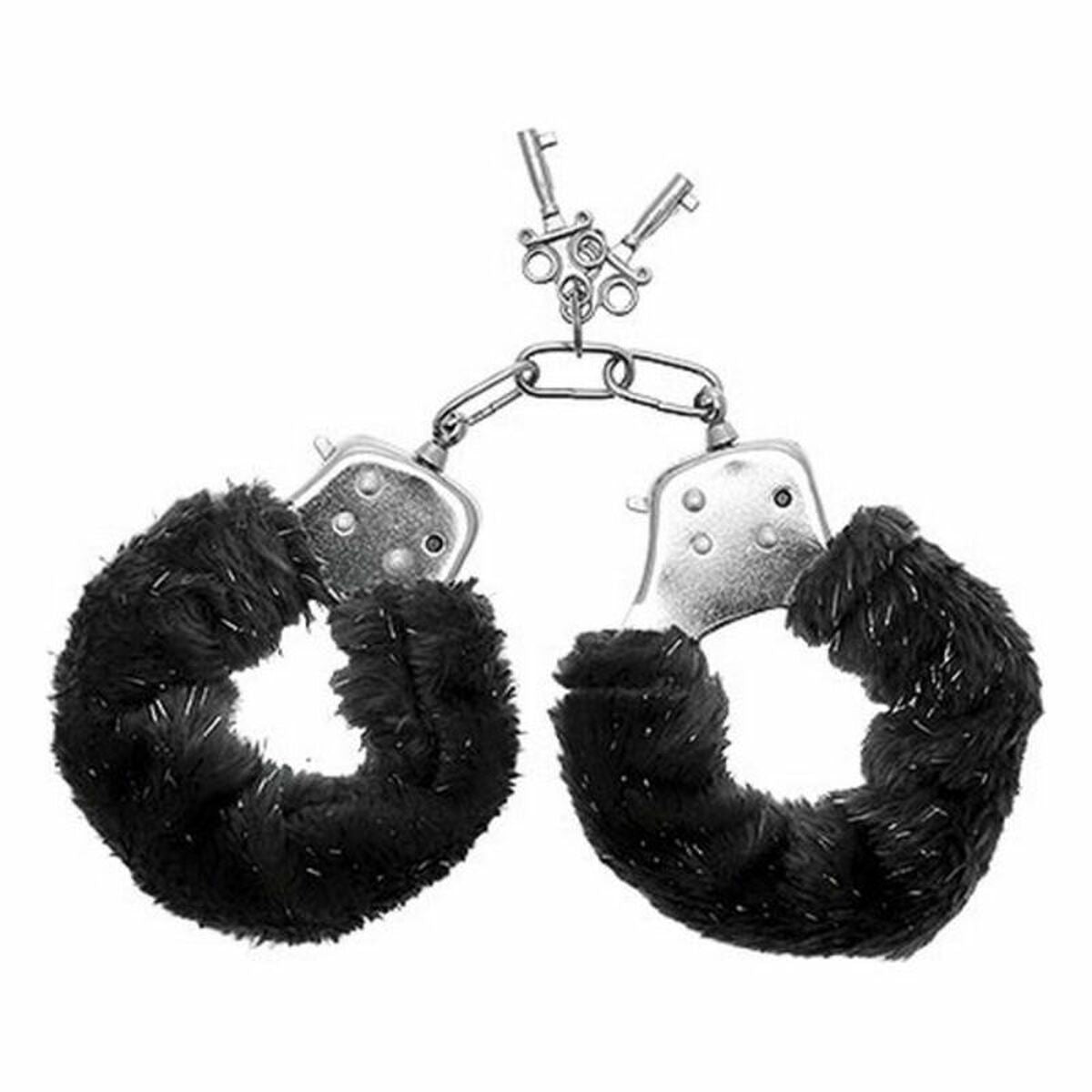 S Pleasures Handschellen Furry Schwarz – Erotisches Spielzeug