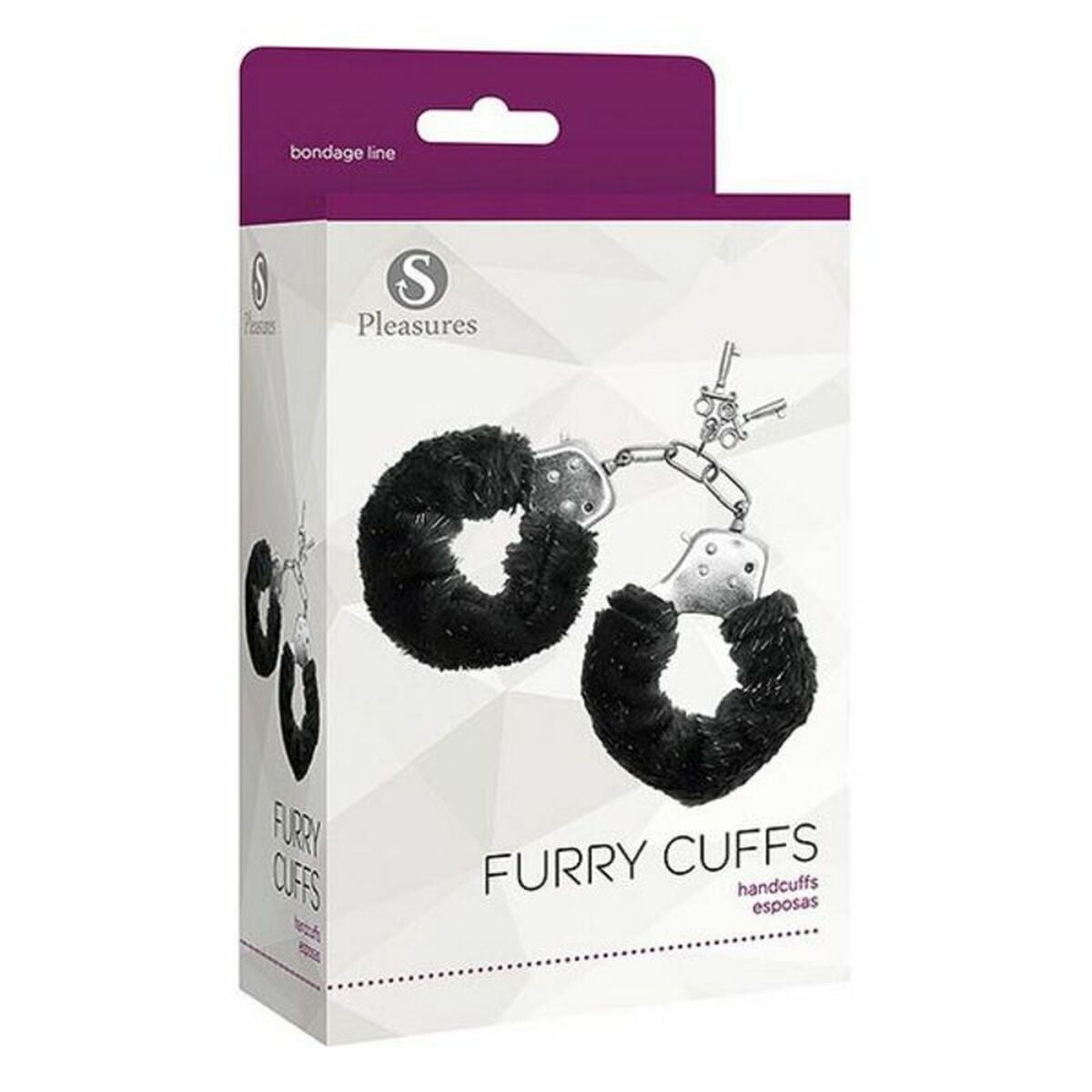 S Pleasures Handschellen Furry Schwarz – Erotisches Spielzeug