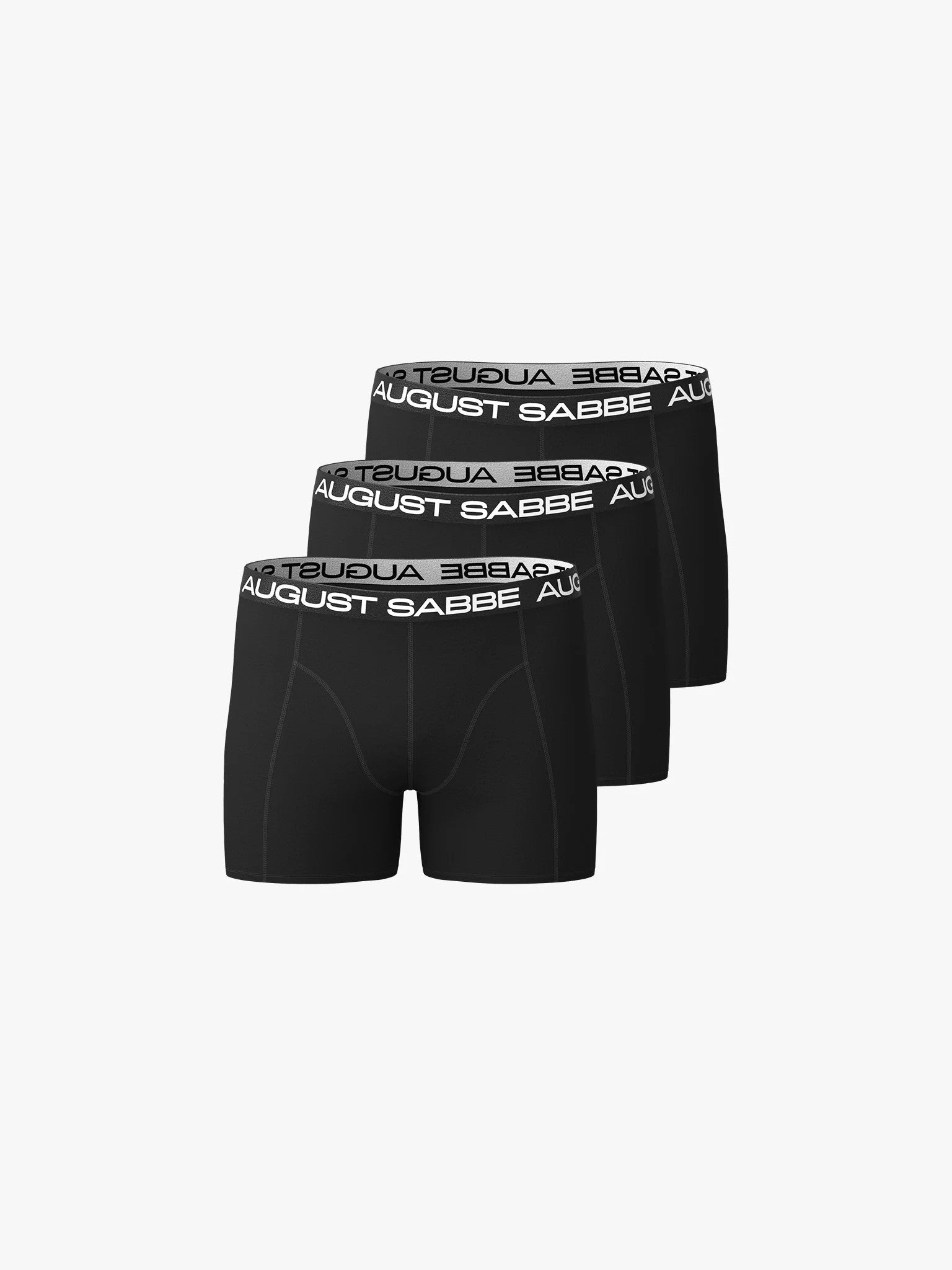 August Sabbe Daily Boxershorts Schwarz 3er-Pack – Produktansicht 4