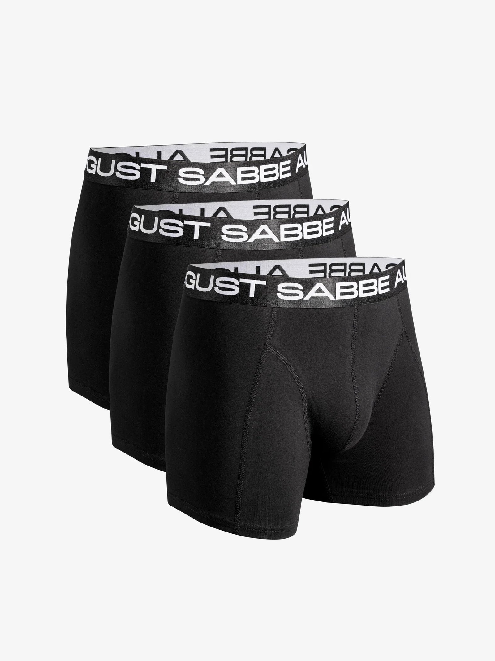 August Sabbe Daily Boxershorts Schwarz 3er-Pack