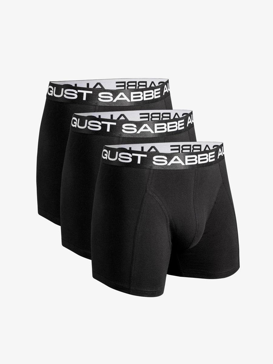 August Sabbe Daily Boxershorts Schwarz 3er-Pack